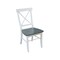 International Concepts Set of Two X-Back Chair, with Solid Wood Seat, White/Heather Gray C05-613P - alternate 2